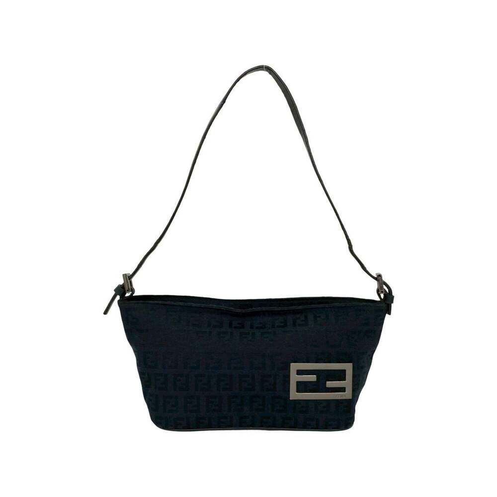 FENDI Black Leather Shoulder Bag